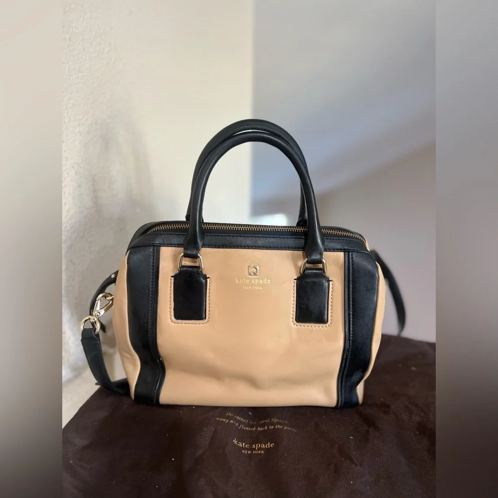Kate Spade NY Two Tone Hudson Street Blake Cruiser Handbag Satchel Purse